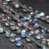 Natural Blue Fire Labradorite Faceted Heart Briolette Beads Strand Length is 8 Inches & Sizes 7mm approx.